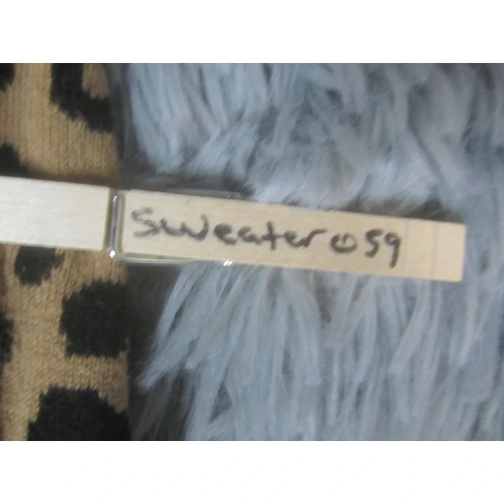 Merona Cardigan Sweater Womens XS Beige Leopard Print Button Front Long Sleeve - Picture 8 of 8